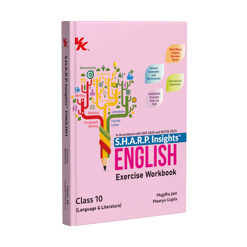S.H.A.R.P. Insights for CBSE Class 10 English (Language & Literature) Exercise Workbook by Mugdha Jain (BITS Pilani, IIM-A) & Maanya Gupta (IIM-A)- Edition (2026-27)